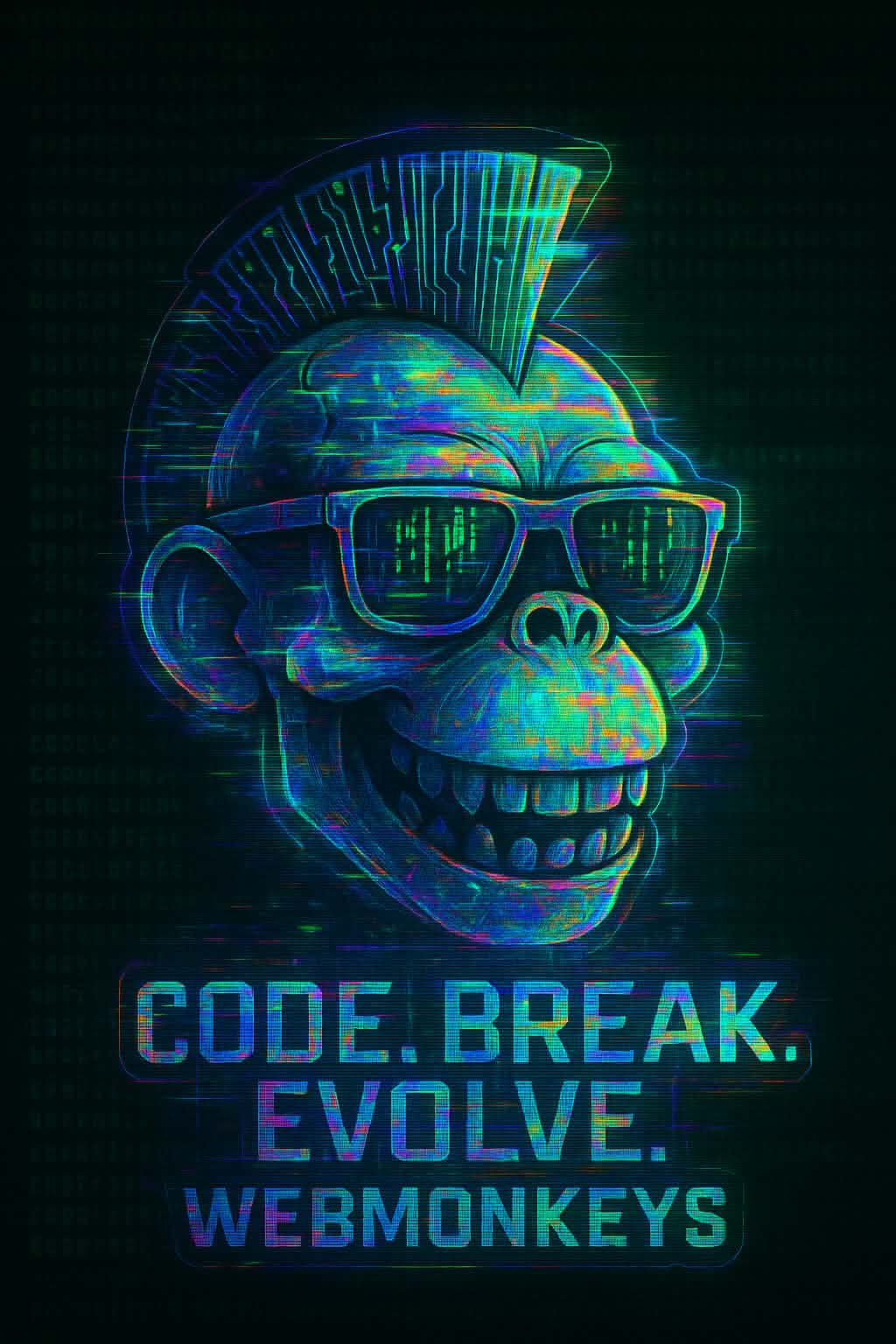 Webmonkeys cyberpunk monkey logo